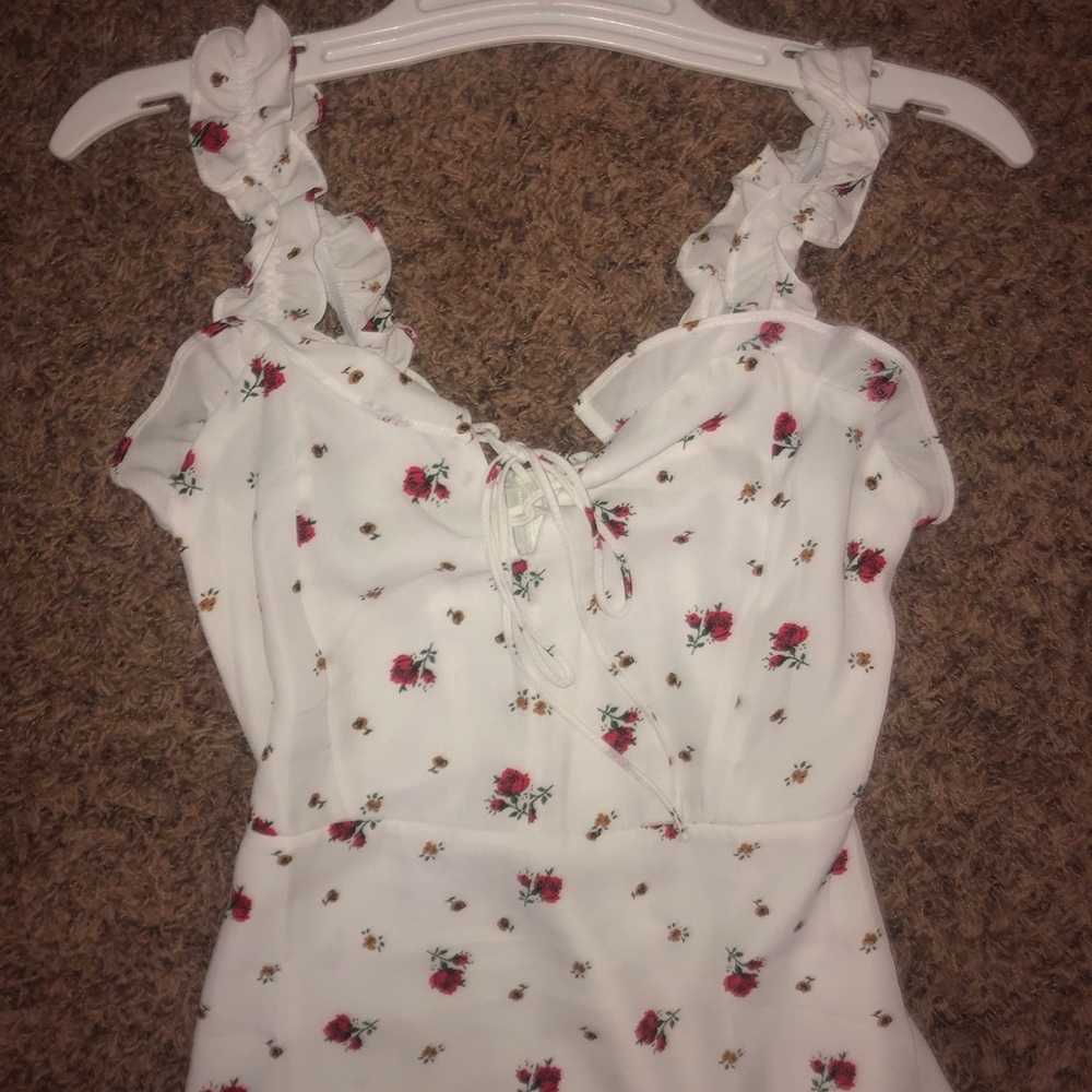 Zaful white floral summer dress